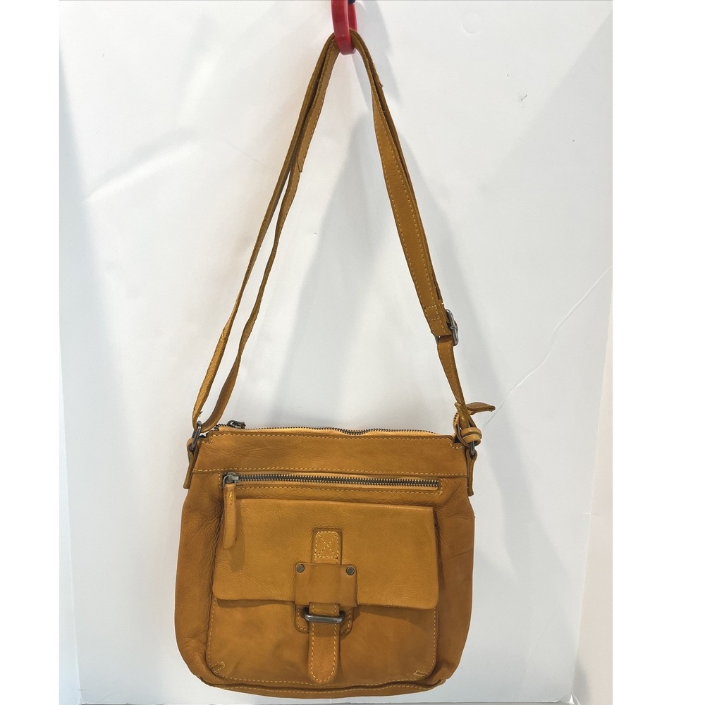 HARBOUR 2ND MARLIES FLAP WITH BUCKLE‎ SOFT LEATHER CROSSBODY BAG GOLDEN BROWN